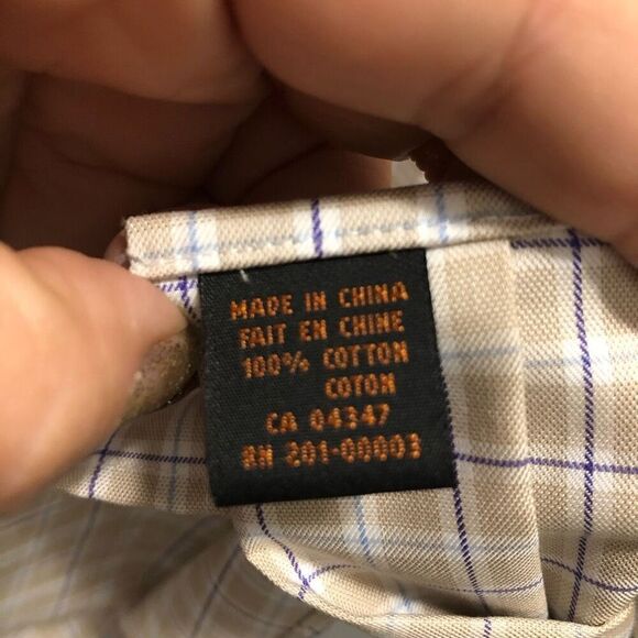 Serica Classic Size 17 34/35 Long Sleeve Tan NWT - Picture 6 of 6